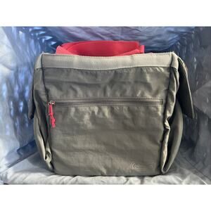 New COLEMAN NOW 16 Can SOFT NYLON COOLER Gray Pink TOTE BAG Straps INSULATED